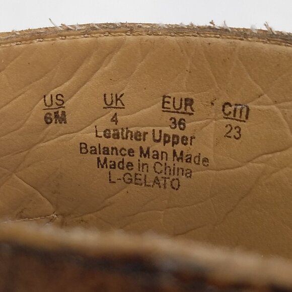 Franco Sarto Gelato Sandals Womens 6 Caramel Brown Leather Zipper Heel Gladiator - Picture 14 of 14